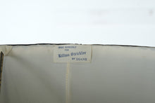 Load image into Gallery viewer, Brass &amp; Black Column Floor Lamp with Drum Shade – Classic Mid-Century Elegance
