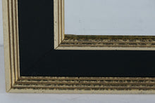 Load image into Gallery viewer, Modern Black and Gold Wall Mirror – 27.5” x 34” – Contemporary Beveled Frame Accent Mirror
