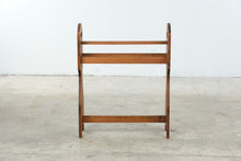Load image into Gallery viewer, Mission Arts and Crafts Oak Quilt Towel Blanket Rack Stand

