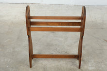 Load image into Gallery viewer, Mission Arts and Crafts Oak Quilt Towel Blanket Rack Stand

