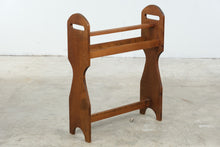 Load image into Gallery viewer, Mission Arts and Crafts Oak Quilt Towel Blanket Rack Stand
