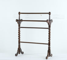Load image into Gallery viewer, Wooden Blanket &amp; Quilt Rack with Barley Twist Sides
