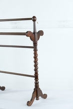 Load image into Gallery viewer, Wooden Blanket &amp; Quilt Rack with Barley Twist Sides
