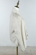 Load image into Gallery viewer, BlankNYC Ivory Draped Asymmetric Zip Moto Jacket Small
