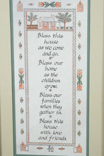 Load image into Gallery viewer, &quot;Bless This House&quot; by Charlie Humphrey – Framed Folk Art Print (11.5&quot; x 19.5&quot;)
