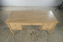 Load image into Gallery viewer, Solid Wood Natural Finish Executive Desk with Pull-Out Writing Surfaces
