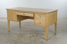 Load image into Gallery viewer, Solid Wood Natural Finish Executive Desk with Pull-Out Writing Surfaces
