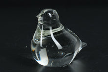 Load image into Gallery viewer, Clear Blown Glass Bird Figurine – Modern Minimalist Style
