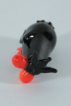 Load image into Gallery viewer, Miniature Hand-Blown Art Glass Penguin Figurine – Black &amp; Orange Collectible with Whimsical Expression

