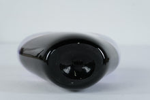 Load image into Gallery viewer, Art Glass Purple Black Freeform Vase Contemporary Studio Style
