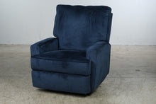 Load image into Gallery viewer, Navy Blue Swivel Rocker Accent Chair
