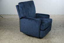 Load image into Gallery viewer, Navy Blue Swivel Rocker Accent Chair
