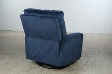 Load image into Gallery viewer, Navy Blue Swivel Rocker Accent Chair
