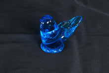 Load image into Gallery viewer, Blue Art Glass Bird Figurine Cobalt Transparent Decorative Paperweight 4 Inch
