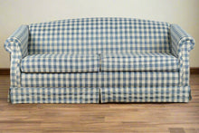 Load image into Gallery viewer, Blue Country Plaid Sleeper Sofa - La-Z-Boy
