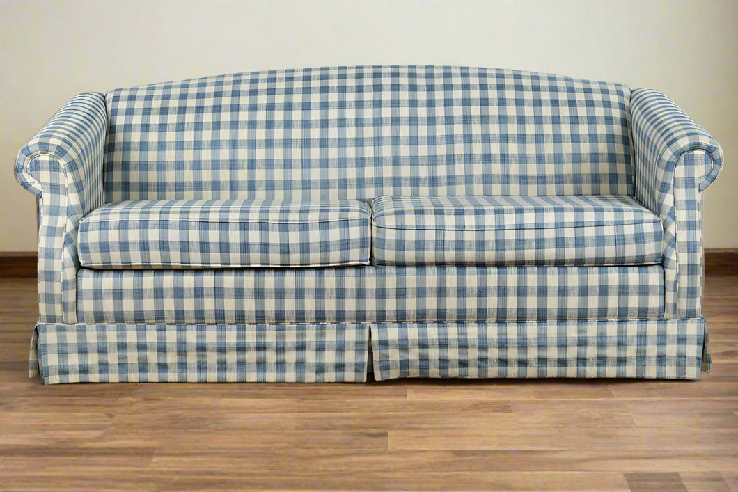 Blue Country Plaid Sleeper Sofa - La-Z-Boy