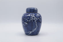 Load image into Gallery viewer, Vintage Japanese Blue White Porcelain Plum Blossom Ginger Jar 6 Inch
