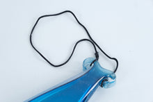 Load image into Gallery viewer, Blue Art Glass Teardrop Suncatcher Window Hanging 11 Inch

