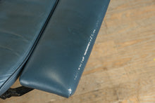 Load image into Gallery viewer, Blue Leather Reclining Wingback Chair by Lane Furniture
