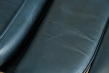 Load image into Gallery viewer, Blue Leather Reclining Wingback Chair by Lane Furniture
