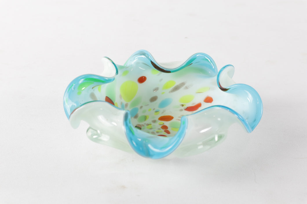 Multi Color Hand Blown Murano Glass Bowl