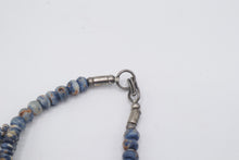 Load image into Gallery viewer, Blue Ceramic Multi Strand Statement Necklace Rectangular Beads Artisan Style
