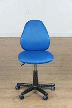 Load image into Gallery viewer, Blue Adjustable Office Chair on Casters
