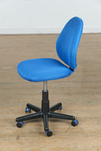 Load image into Gallery viewer, Blue Adjustable Office Chair on Casters

