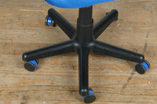 Load image into Gallery viewer, Blue Adjustable Office Chair on Casters
