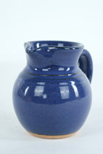 Load image into Gallery viewer, North Cole Pottery Blue Stoneware Pitcher Sanford North Carolina Hand Thrown
