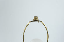 Load image into Gallery viewer, Sky Blue Ceramic Temple Jar Table Lamp Brass Accents Coastal Chinoiserie
