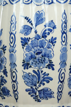 Load image into Gallery viewer, Hand Painted Delft Blue Style Lidded Ginger Jar with Lion Finial Floral Ceramic 16 Inch
