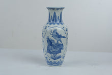 Load image into Gallery viewer, Chinese Blue and White Porcelain Vase Birds and Flowers Baluster 14 Inch
