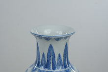 Load image into Gallery viewer, Chinese Blue and White Porcelain Vase Birds and Flowers Baluster 14 Inch
