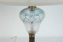 Load image into Gallery viewer, Pair Cut Crystal Table Lamps Marble Base Brass Finish 28 Inch
