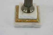 Load image into Gallery viewer, Pair Cut Crystal Table Lamps Marble Base Brass Finish 28 Inch
