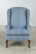 Load image into Gallery viewer, Best Chairs Traditional Blue Wingback Accent Chair- Online Only
