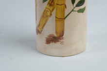 Load image into Gallery viewer, Hand Painted Bamboo Studio Pottery Cylinder Vase Signed H Bell 7 5 Inch
