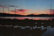 Load image into Gallery viewer, &quot;Boatworks at Dawn&quot; by Richard Francis Topper – Framed Signed Photo Print
