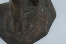 Load image into Gallery viewer, Antoine Bofill Signed Antique Bronze Boy Walking Figurine Sculpture 7 5 Inch
