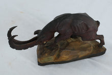 Load image into Gallery viewer, WWII-Era Hand-Carved Wooden Ibex Figurine – “Bolzano, Italy – May 1945” Souvenir Carving
