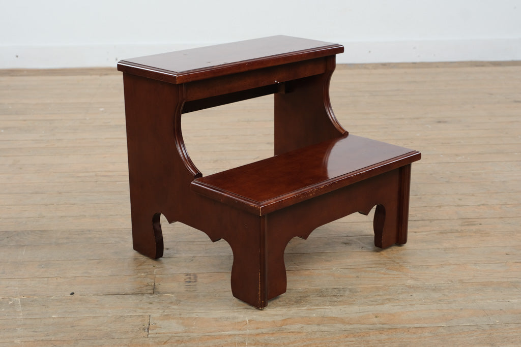 Bombay Company Cherry Wood Bed Steps – 2-Tier Step Stool