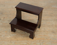 Load image into Gallery viewer, Bombay Company 2-Tier Mahogany Wood Bed Steps – Classic Wooden Step Stool
