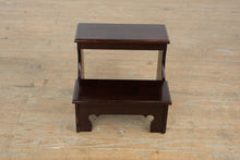 Load image into Gallery viewer, Bombay Company 2-Tier Mahogany Wood Bed Steps – Classic Wooden Step Stool
