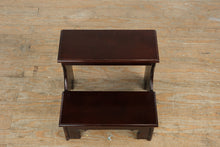 Load image into Gallery viewer, Bombay Company 2-Tier Mahogany Wood Bed Steps – Classic Wooden Step Stool
