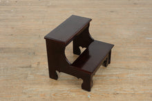 Load image into Gallery viewer, Bombay Company 2-Tier Mahogany Wood Bed Steps – Classic Wooden Step Stool
