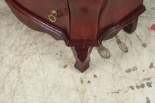 Load image into Gallery viewer, Traditional Bombe Chest Nightstand with Two Drawers and Brass Ring Pulls
