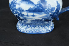 Load image into Gallery viewer, Bombay Blue &amp; White Porcelain Creamer Pitcher Scenic Landscape Chinoiserie 5"
