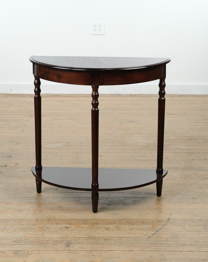Black Cherry Bombay Demi-Lune Console Table