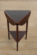 Load image into Gallery viewer, Bombay Mahogany Corner Drop-Leaf Side Table
